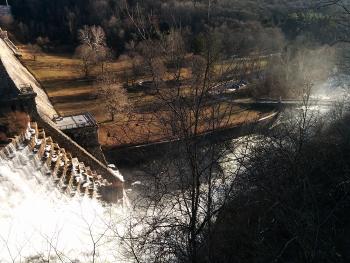 Croton Dam spillway from above