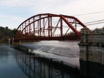 Pump House Bridge and slightly frozen reservoir