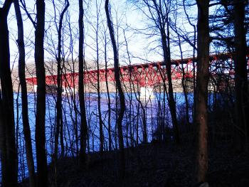 Taconic State Parkway bridge over New Croton Reservoir.