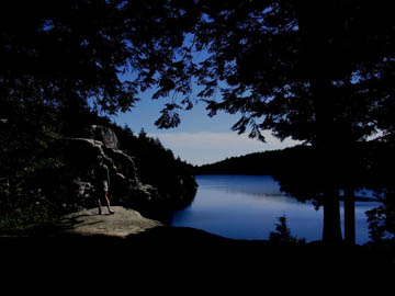 Lake Minnewaska (September 2004), decreased brightness and upped contrast. © 2013 Peter Wetzel.