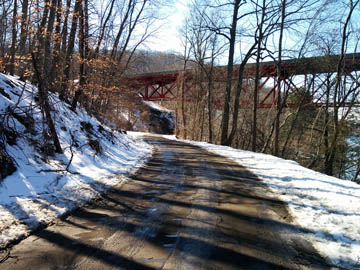 One of the bridges for the Taconic Parkway over New Croton Reservoir © 2017 Peter Wetzel.