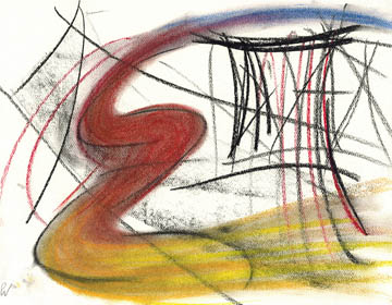 Abstract 66 (charcoal, pastel). © 2004 Peter Wetzel.